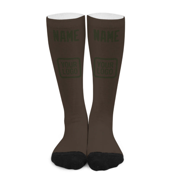 Custom Brown Olive Knee-High Sock