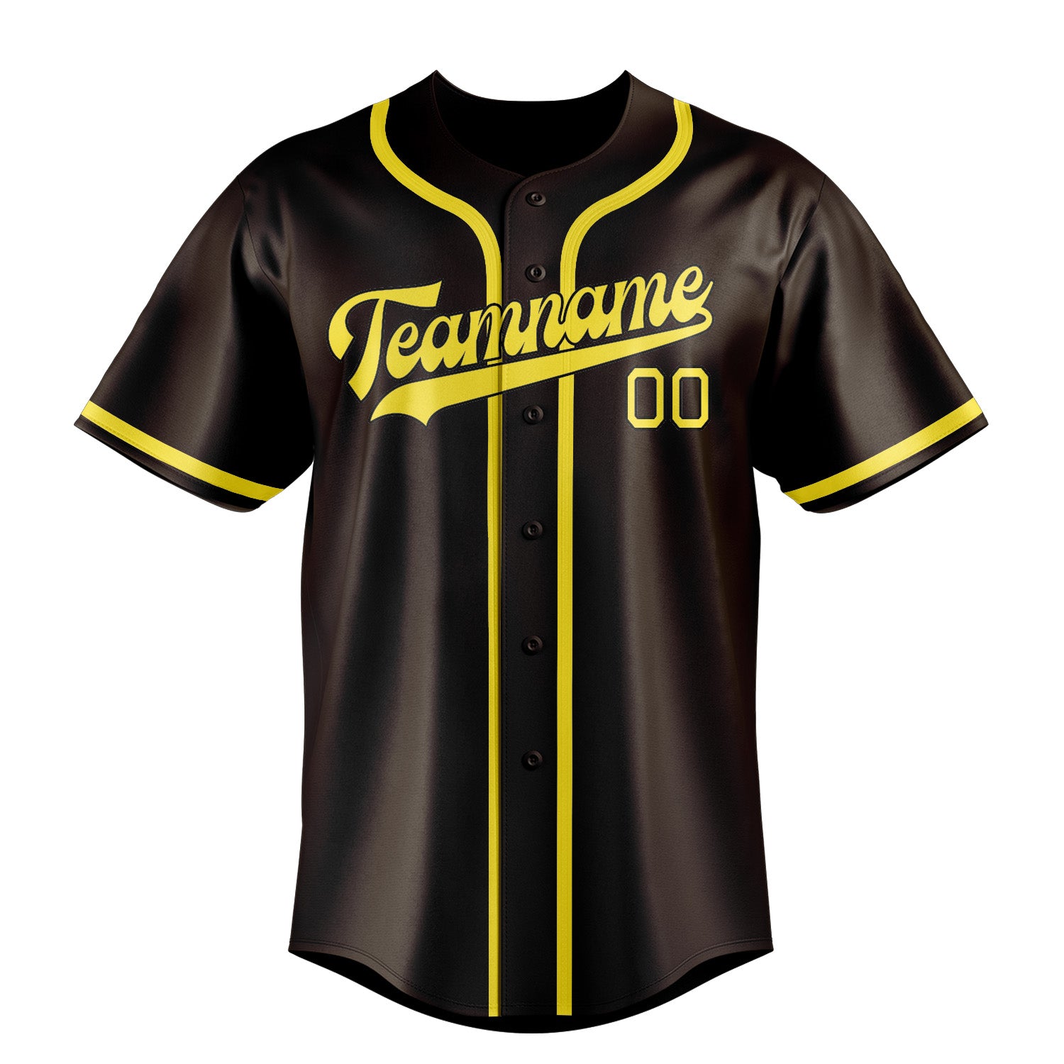 Custom Brown Light Yellow Baseball Jersey