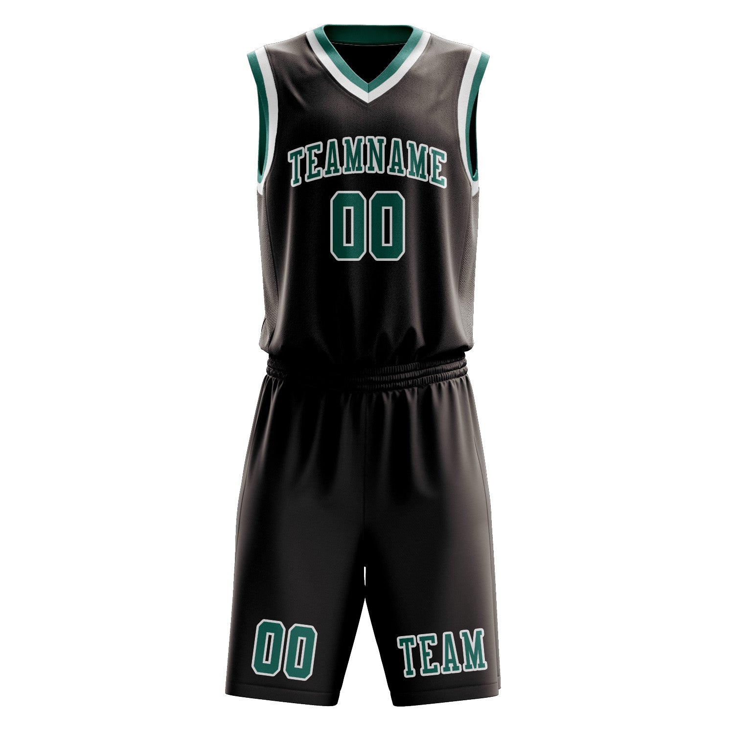 Custom Brown Blue Green Basketball Set