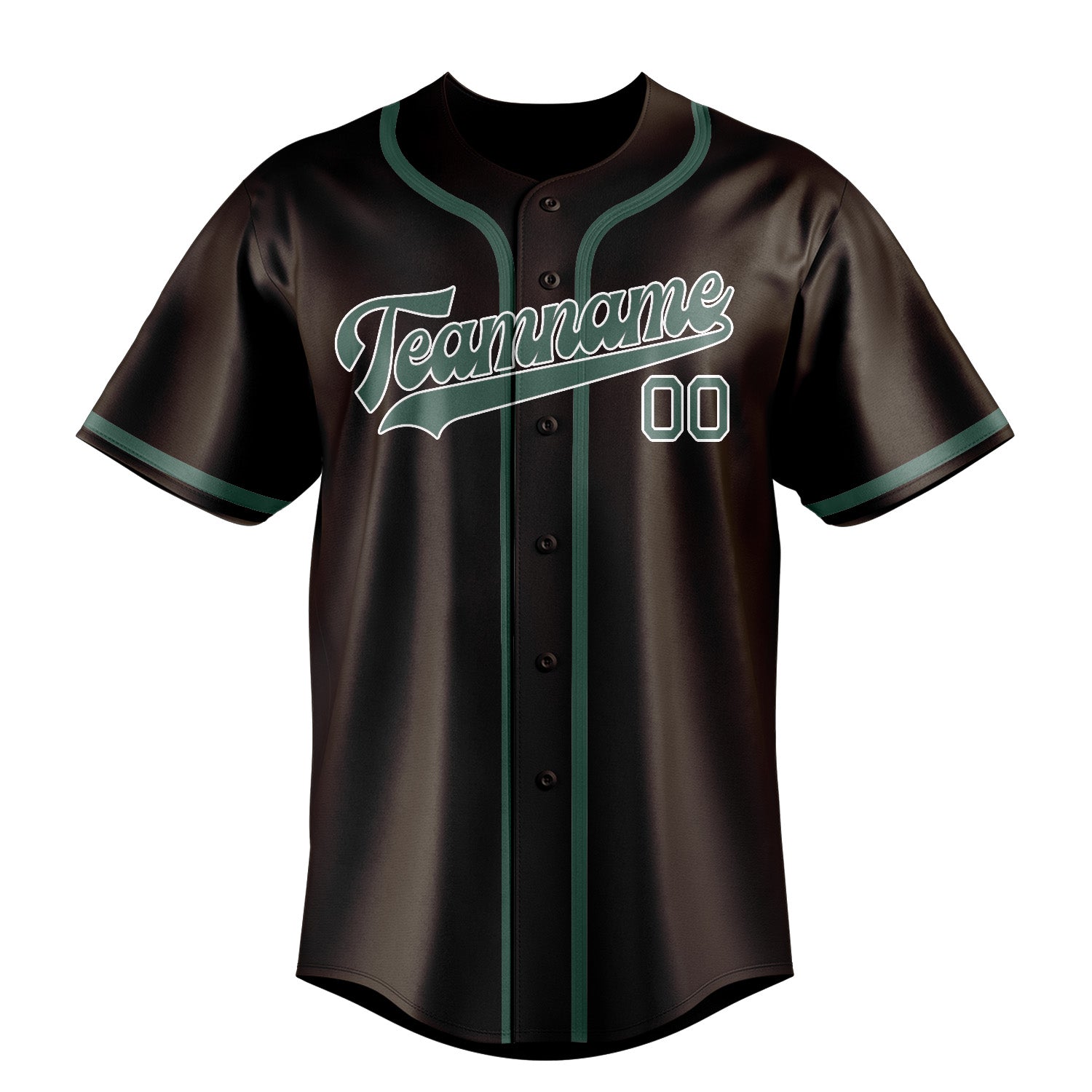 Custom Brown Blue Green Baseball Jersey
