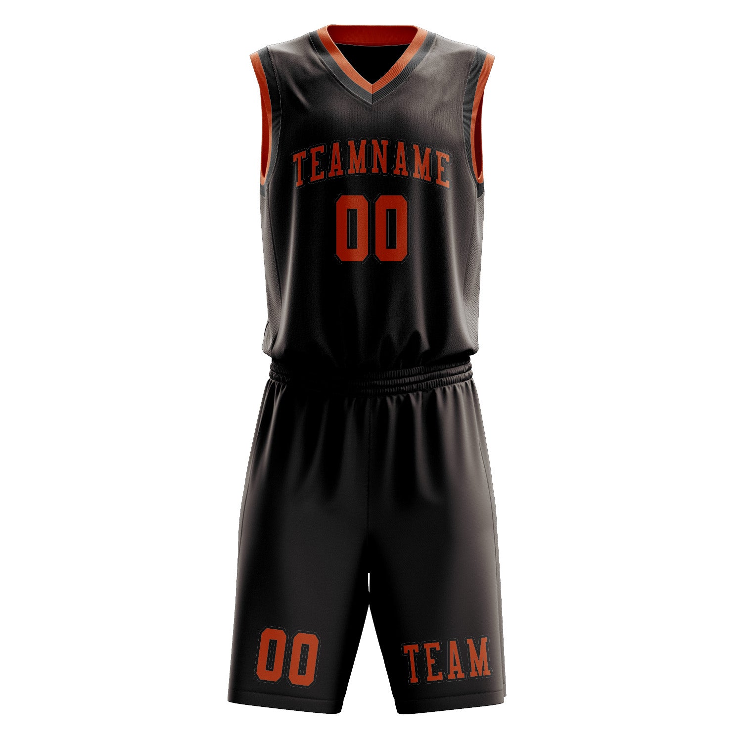 Custom Brown Orange Basketball Set