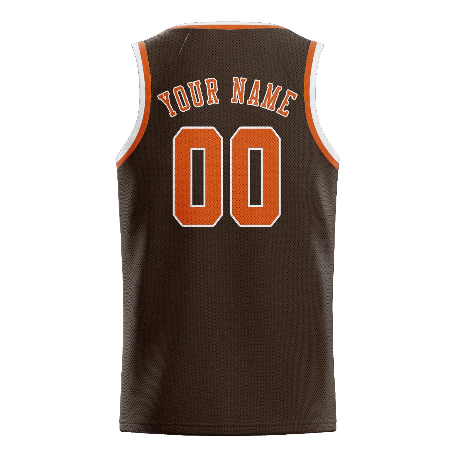 Custom Brown Orange Basketball Jersey