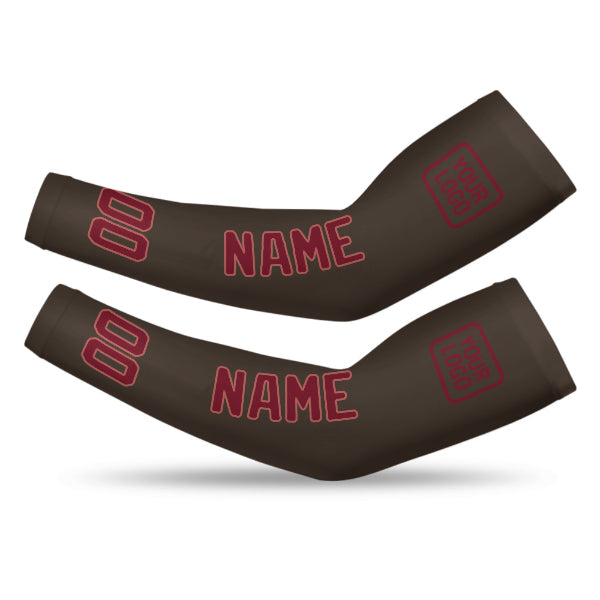 Custom Brown Crimson Red Arm Sleeve