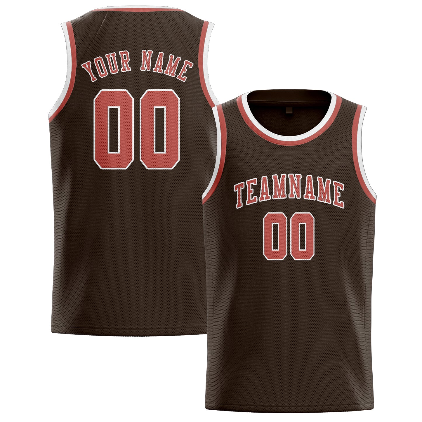 Custom Brown Copper Rose Basketball Jersey