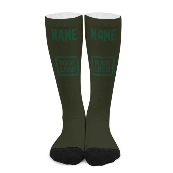 Custom Olive Green Knee-High Sock
