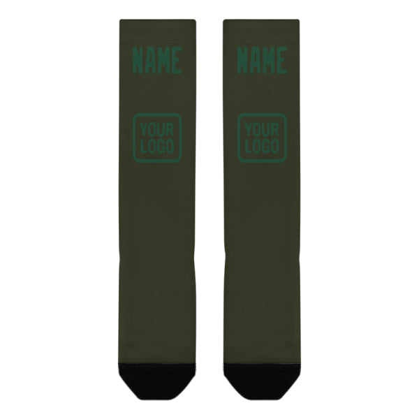 Custom Olive Green Knee-High Sock