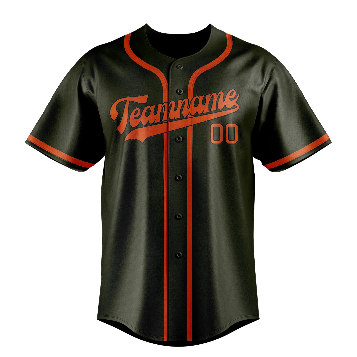 Custom Olive Orange Red Baseball Jersey