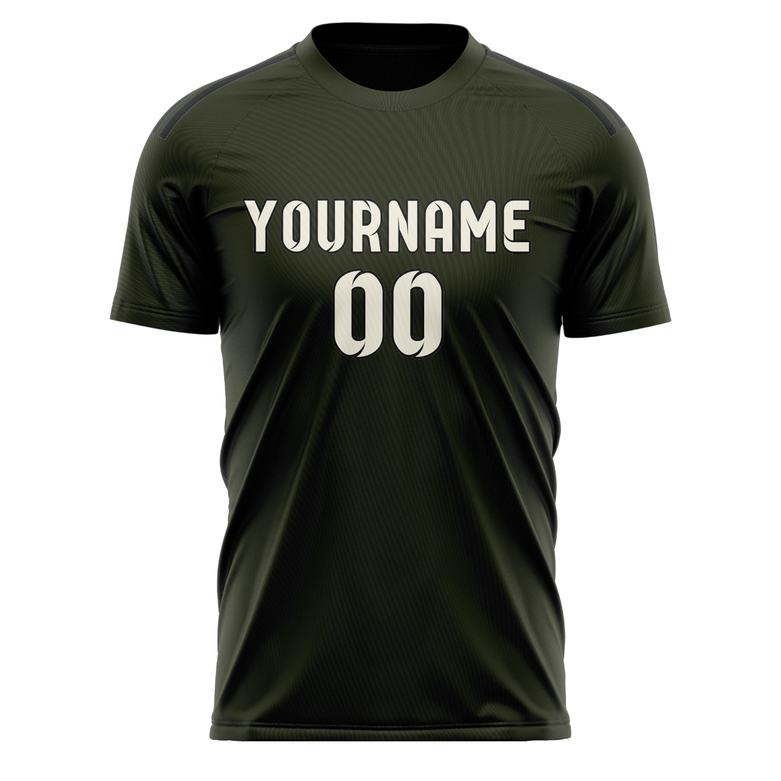 Custom Olive Cream Soccer Jersey