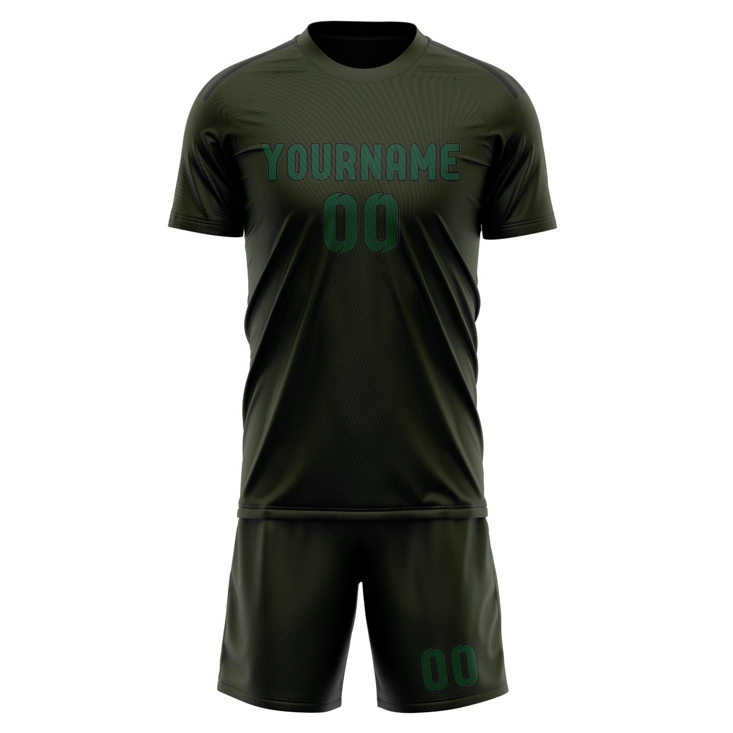 Custom Olive Green Soccer Set