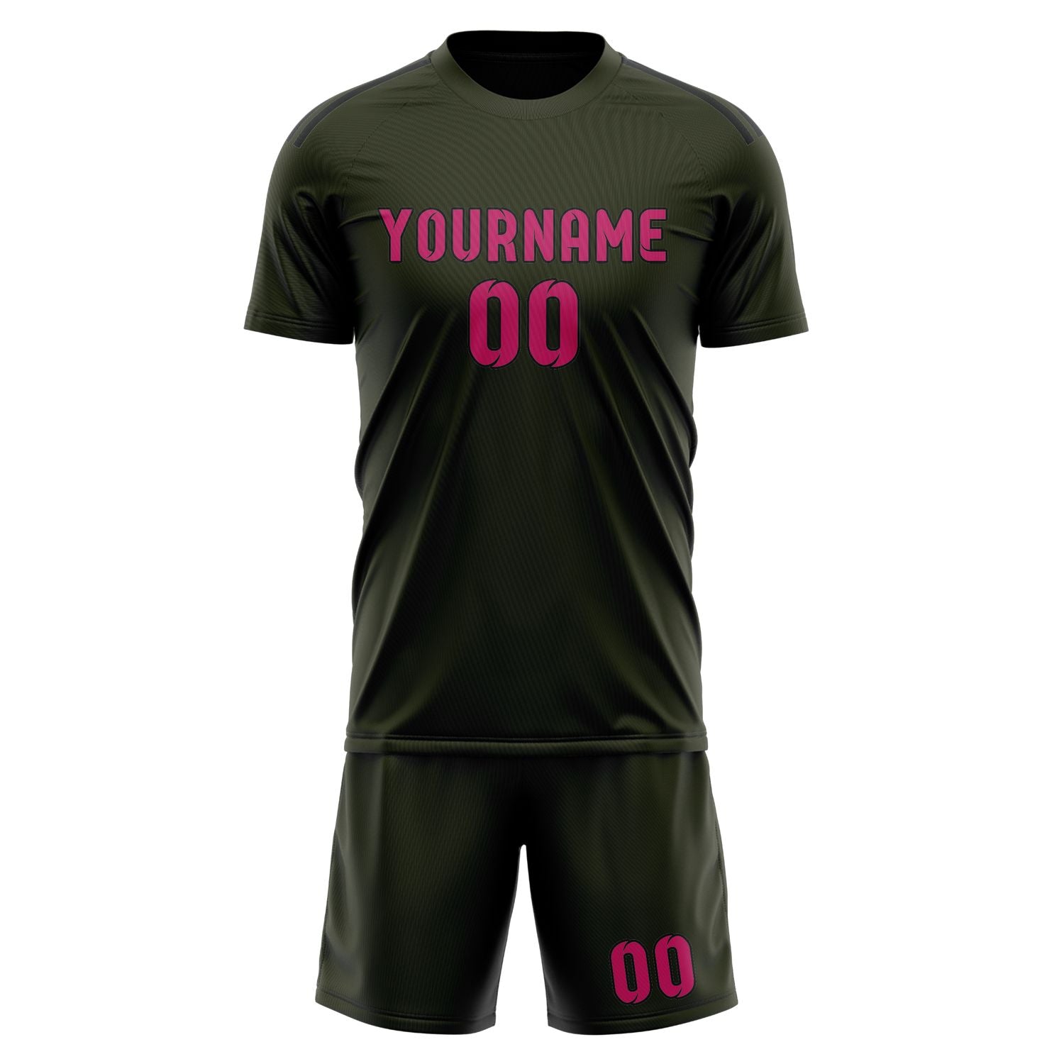 Custom Olive Pink Soccer Set