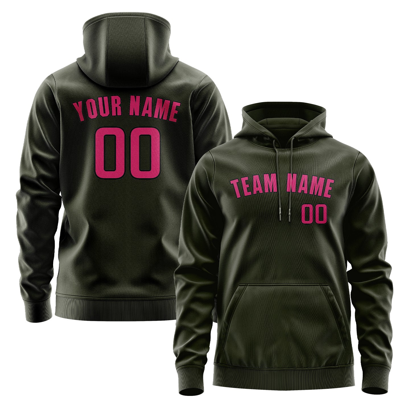 Custom Olive Pink Hoodie