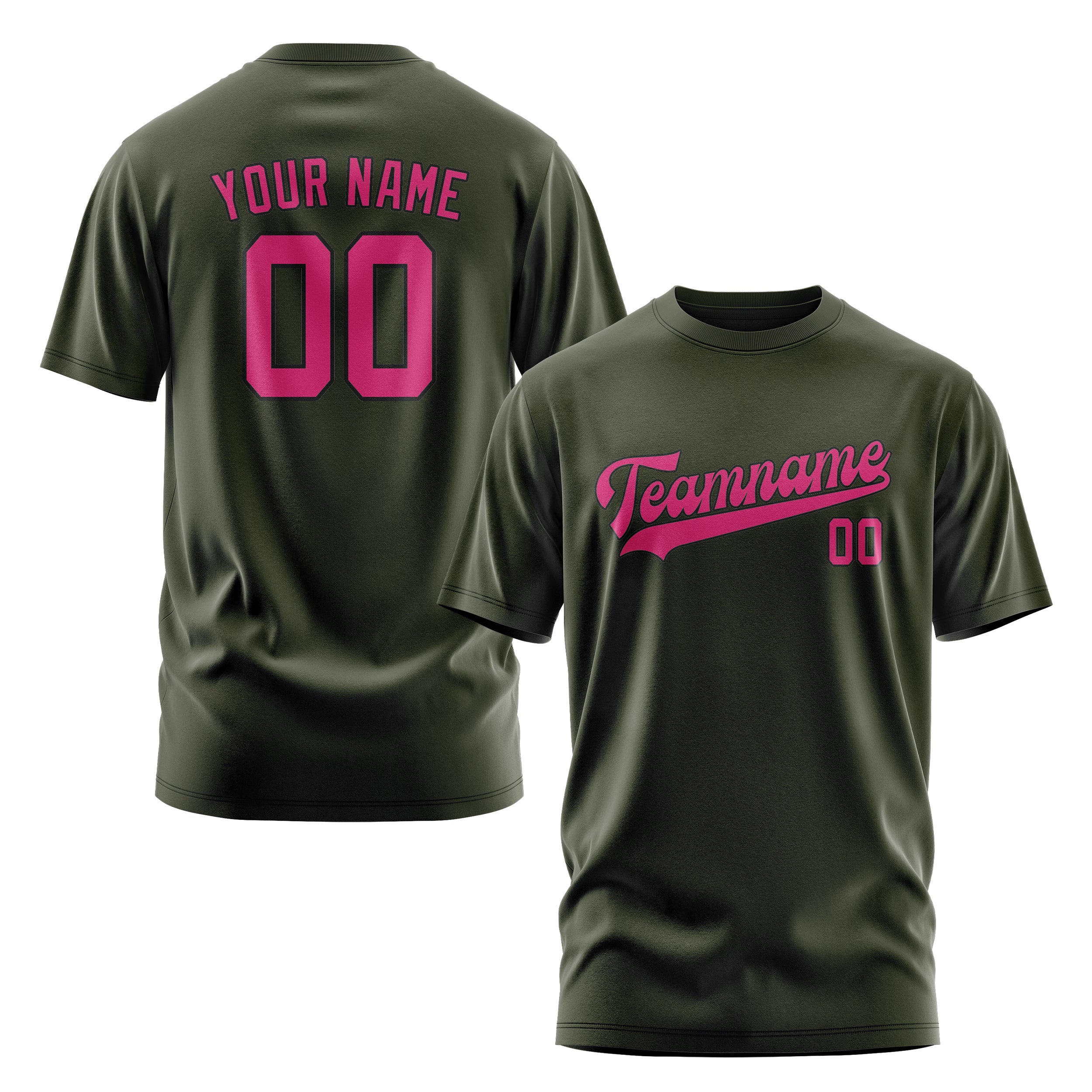 Custom Olive Pink T-Shirt
