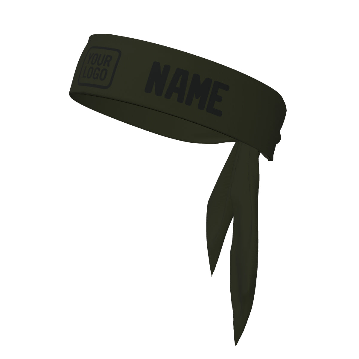 Custom Olive Black Headband
