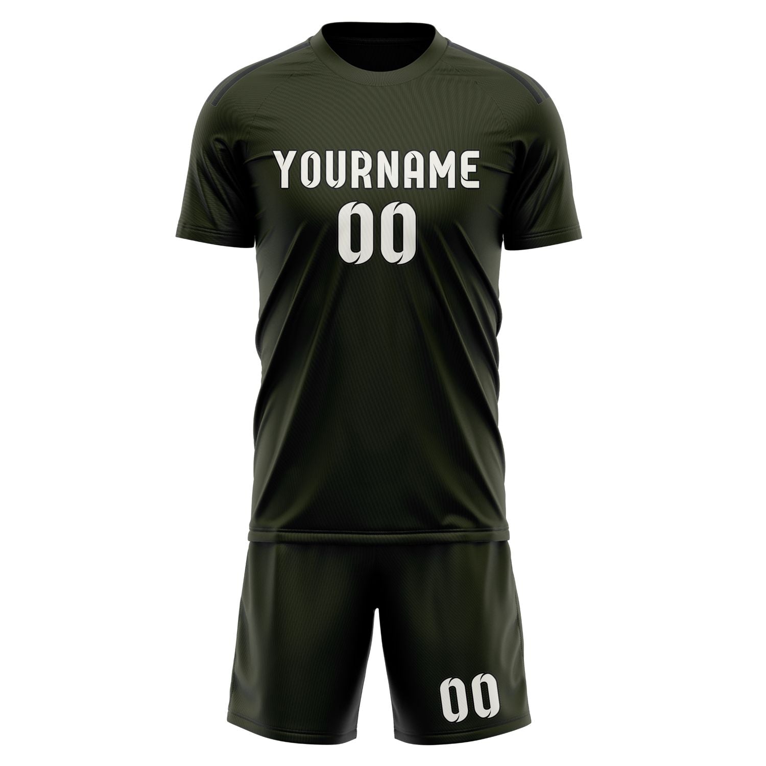 Custom Olive White Soccer Set