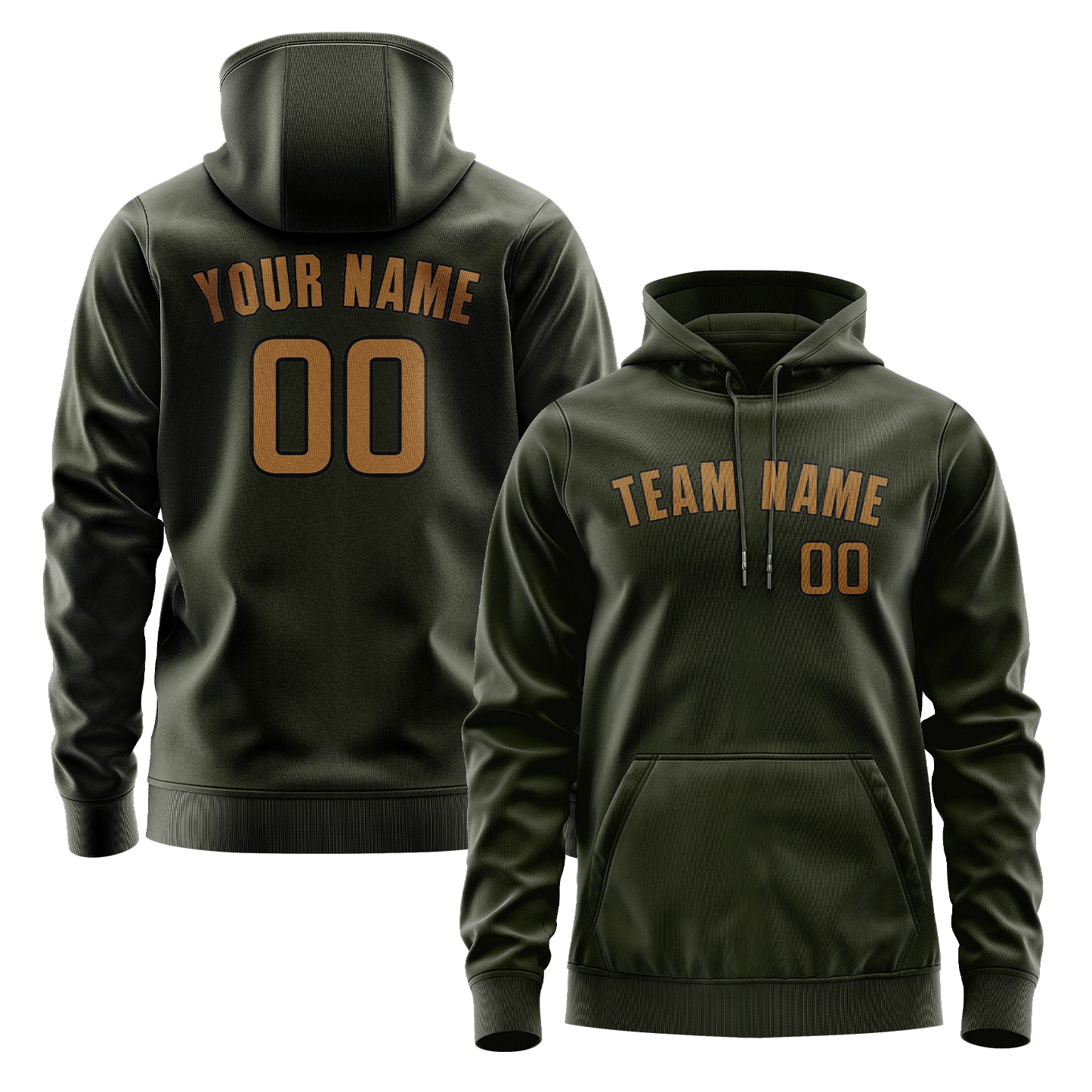Custom Olive Khaki Hoodie