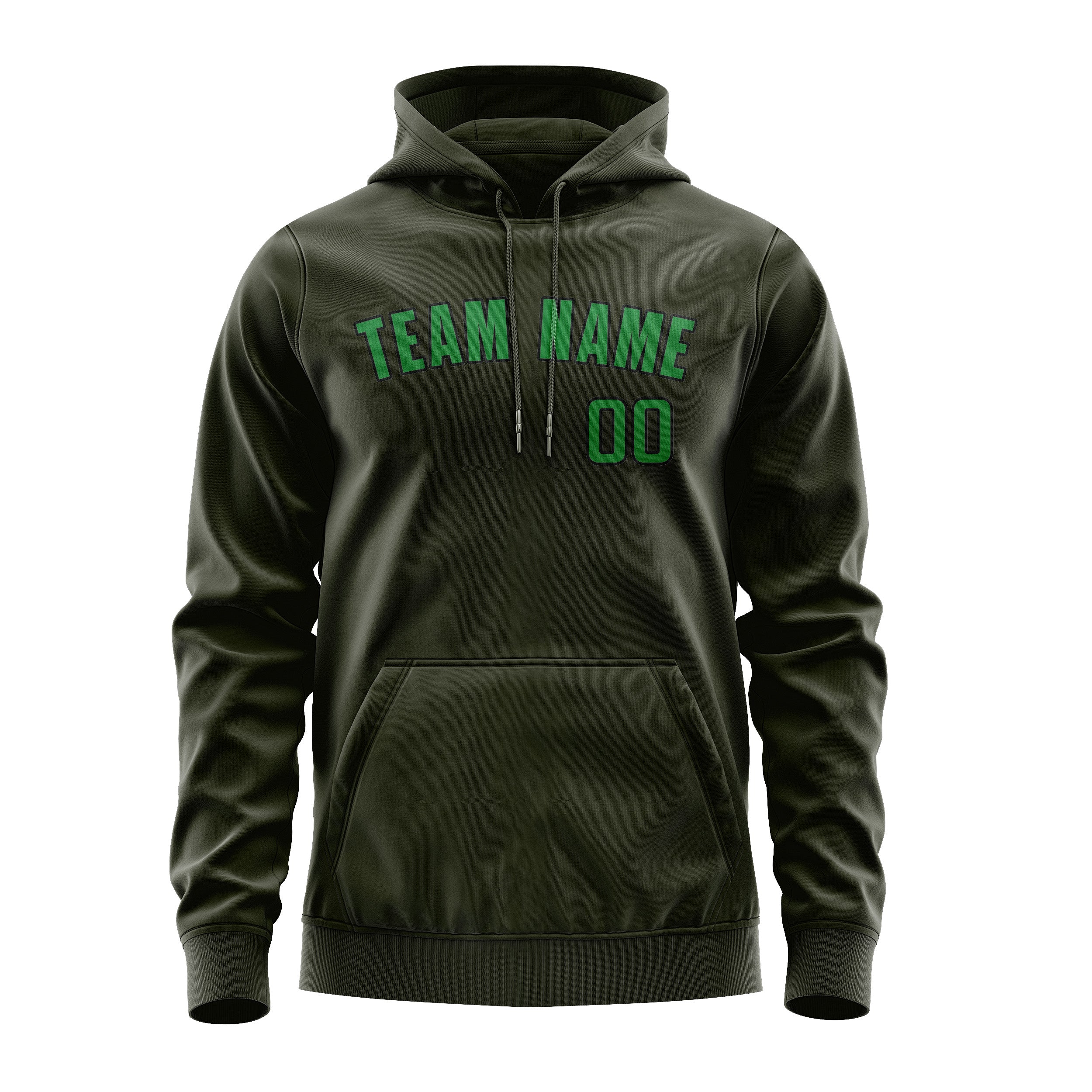 Custom Olive Emerald Green Hoodie