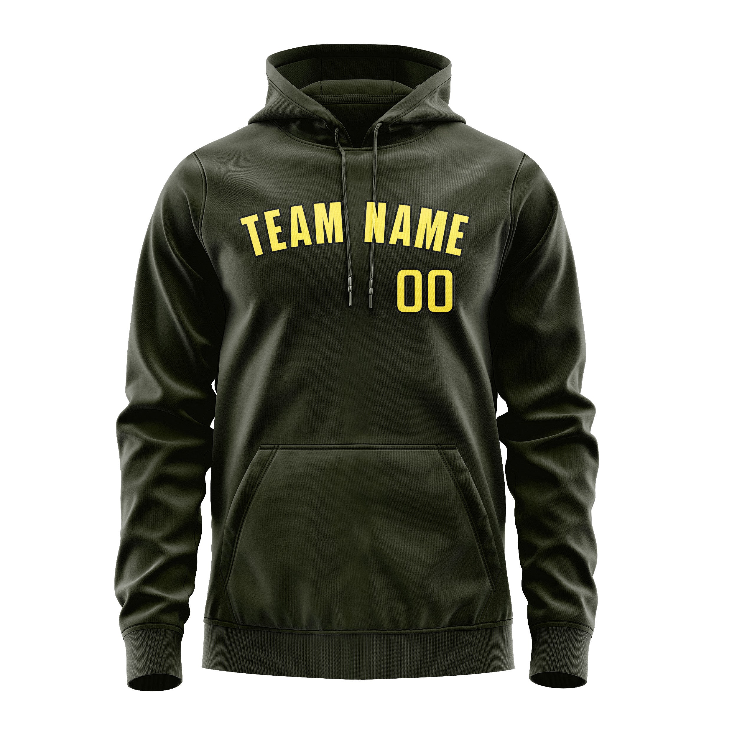 Custom Olive Light Yellow Hoodie