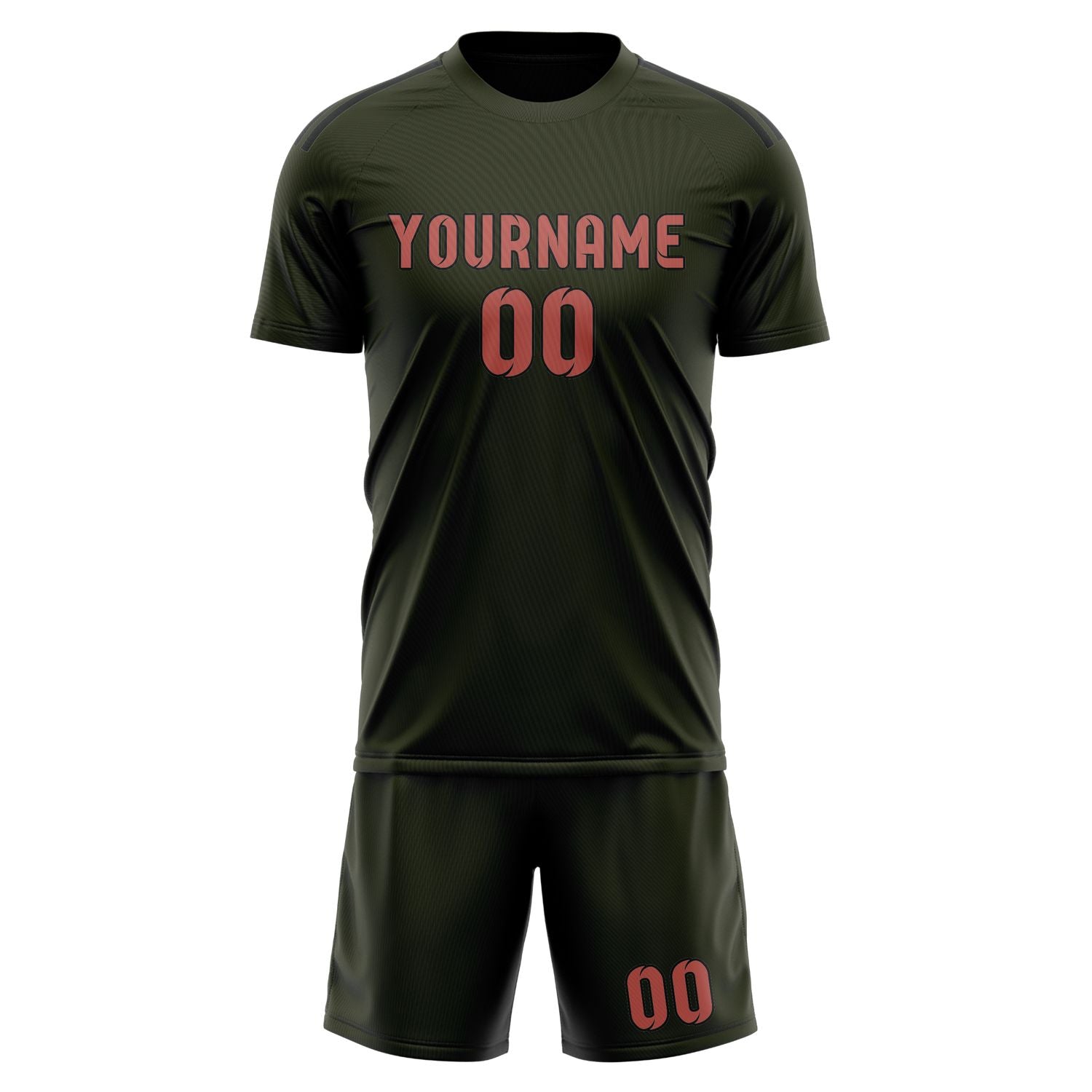 Custom Olive Copper Rose Soccer Set