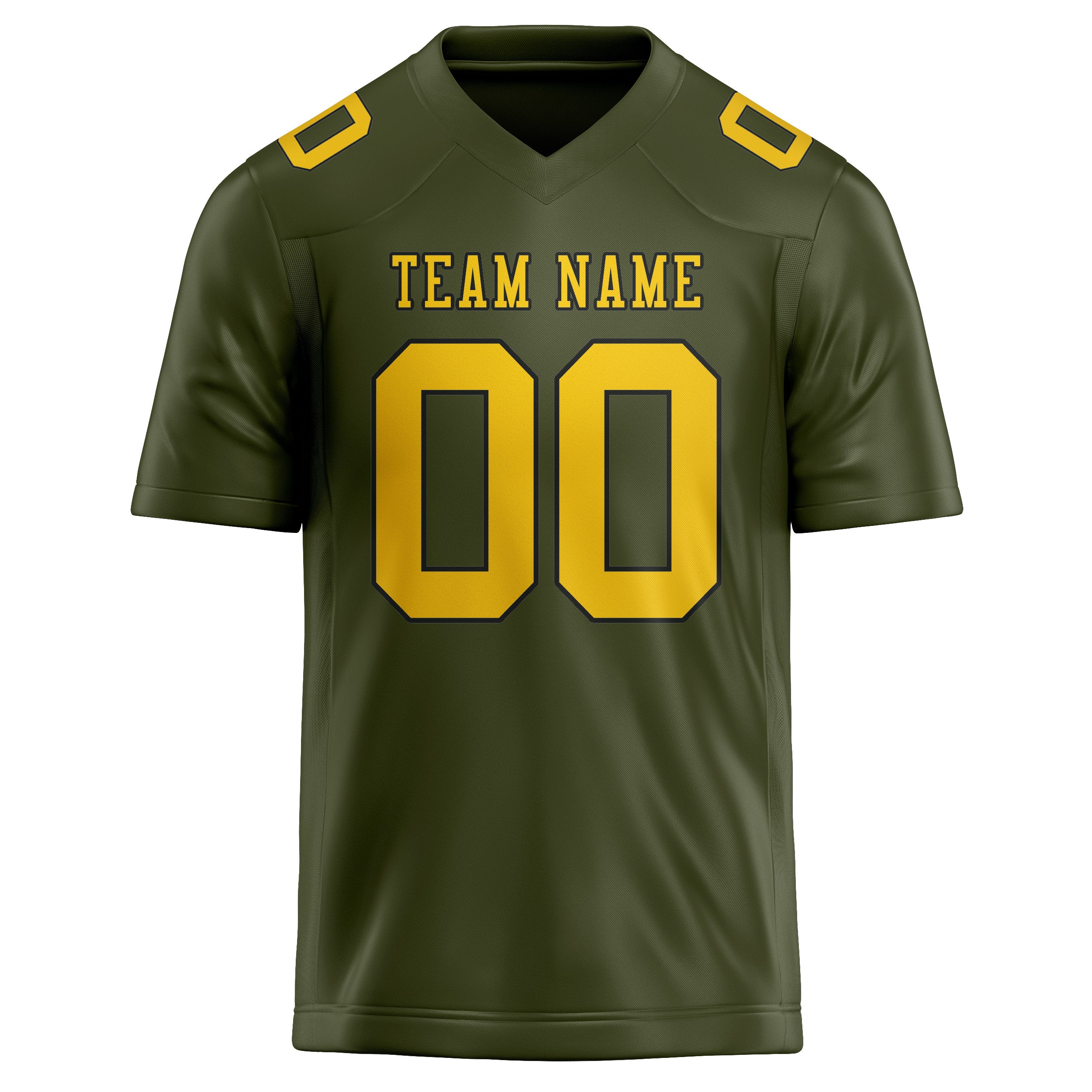 Custom Olive Gold Football Jersey