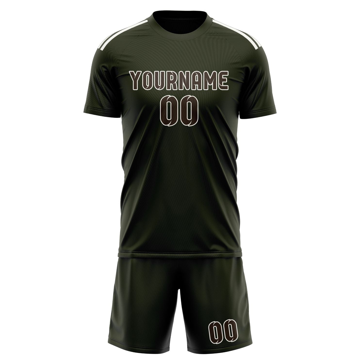 Custom Olive Brown Soccer Set