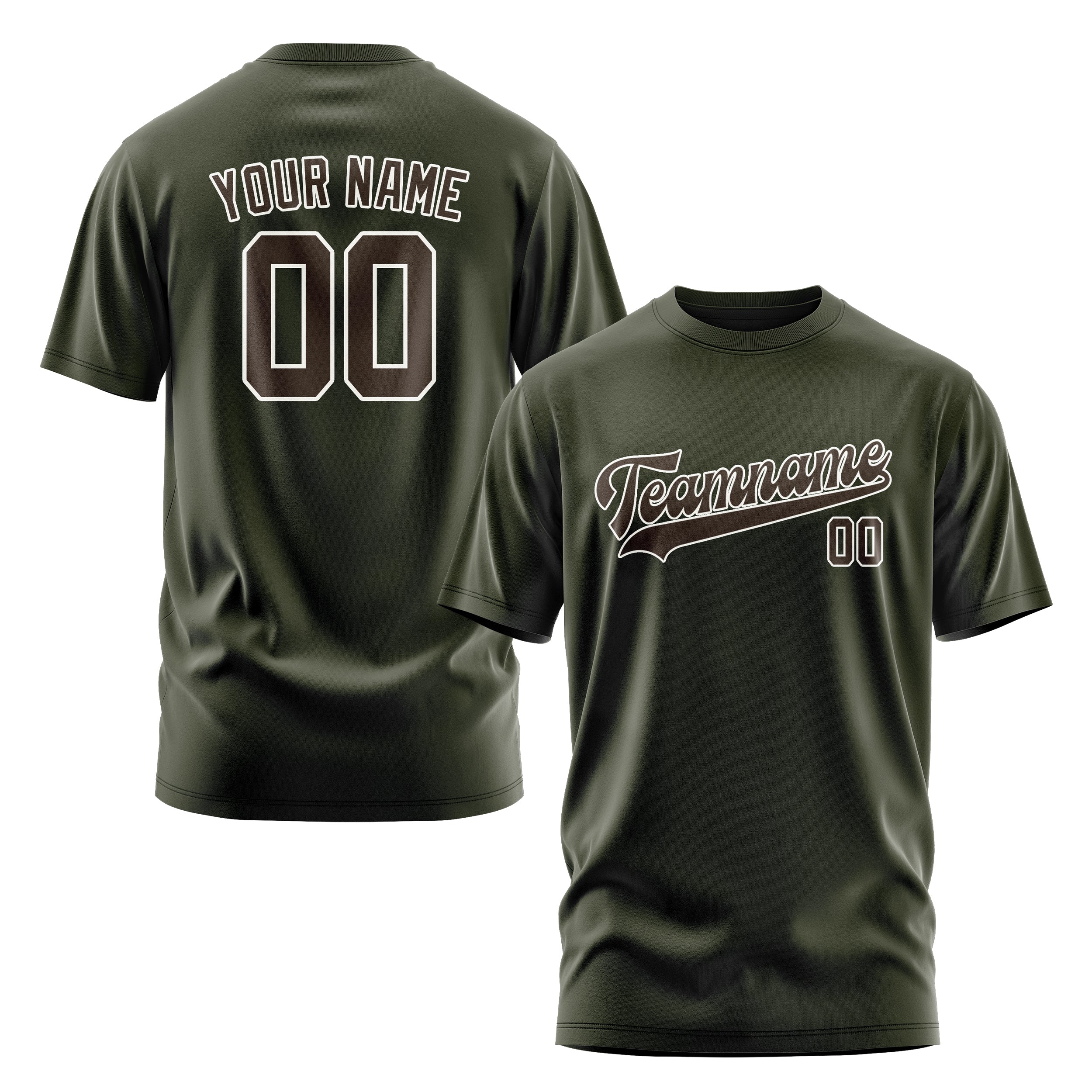 Custom Olive Brown T-Shirt