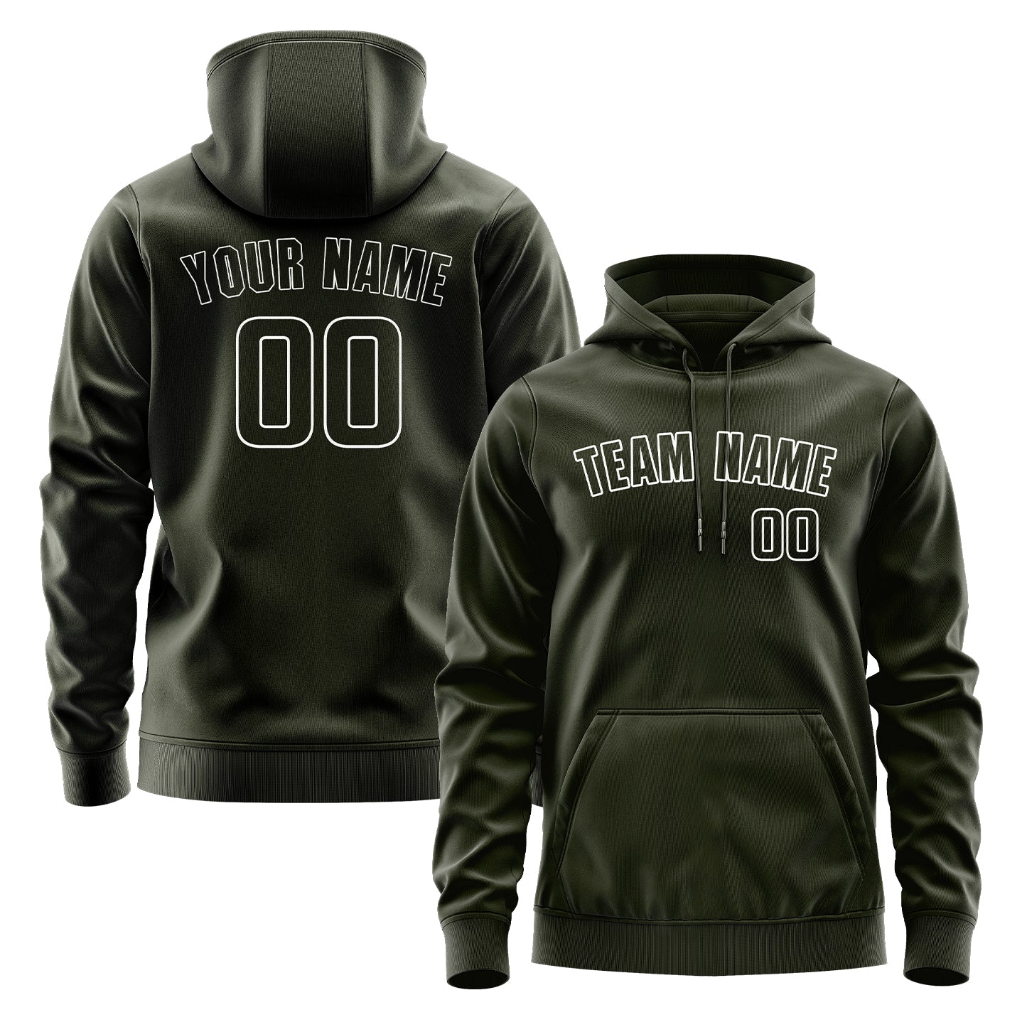 Custom Olive Olive Hoodie