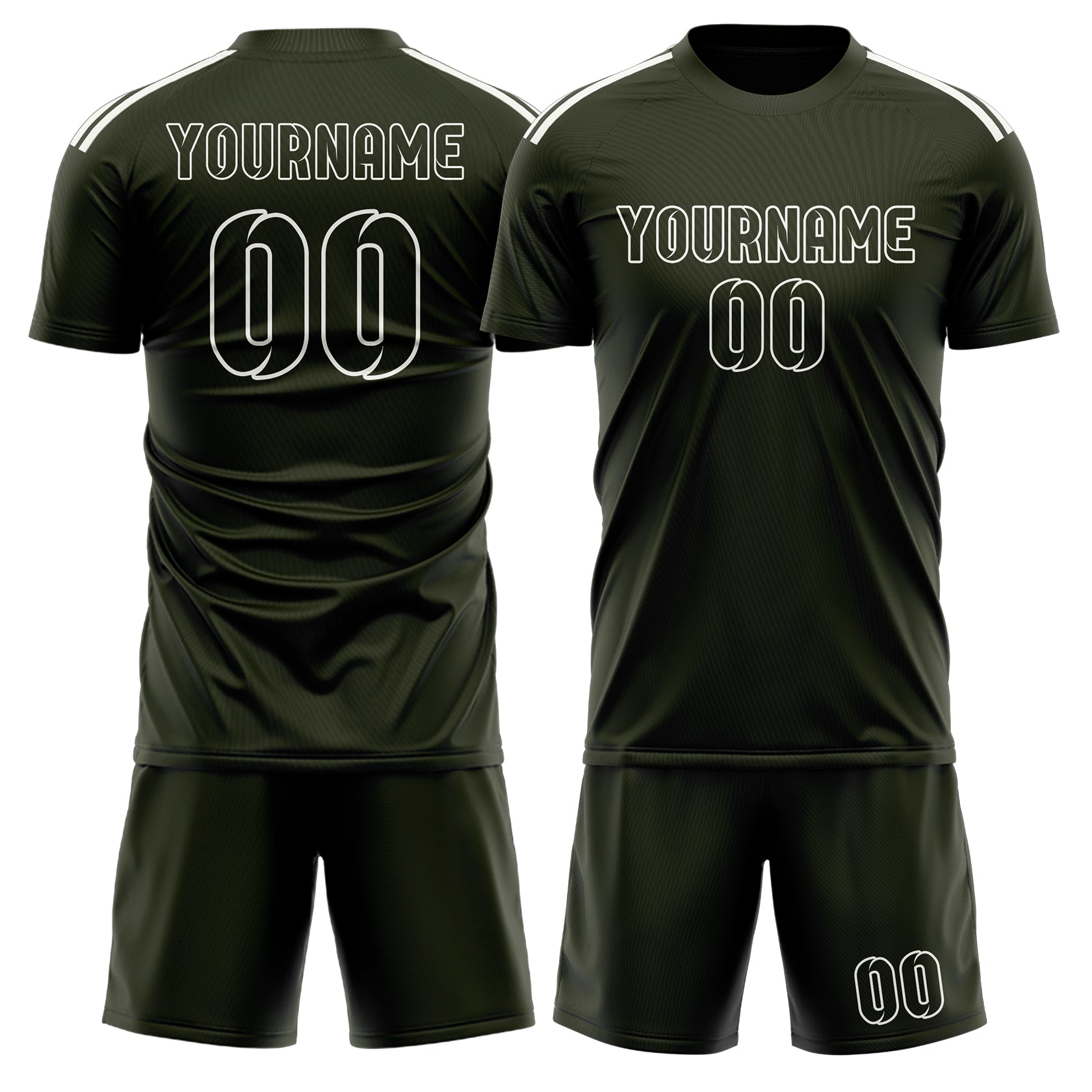 Custom Olive Olive Soccer Set