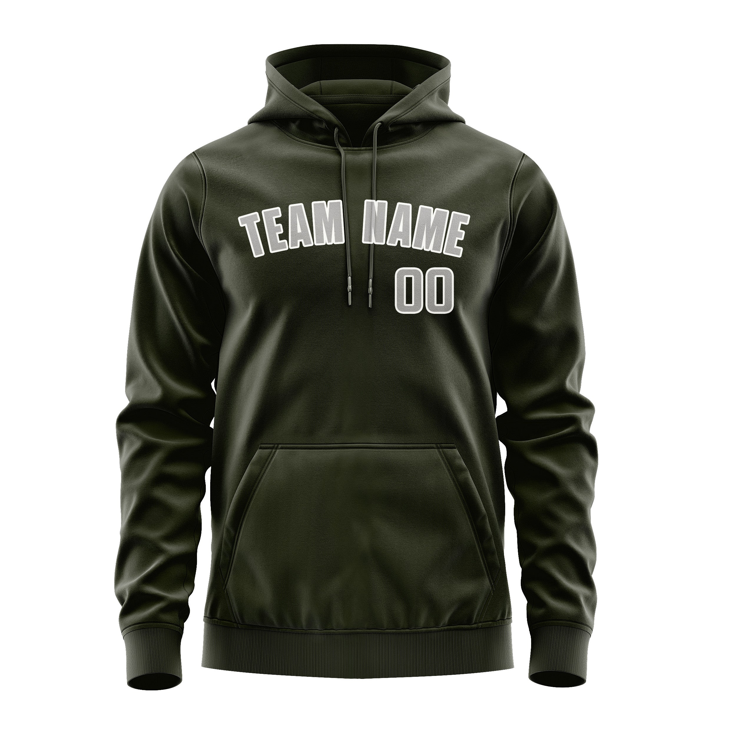 Custom Olive Gray Hoodie