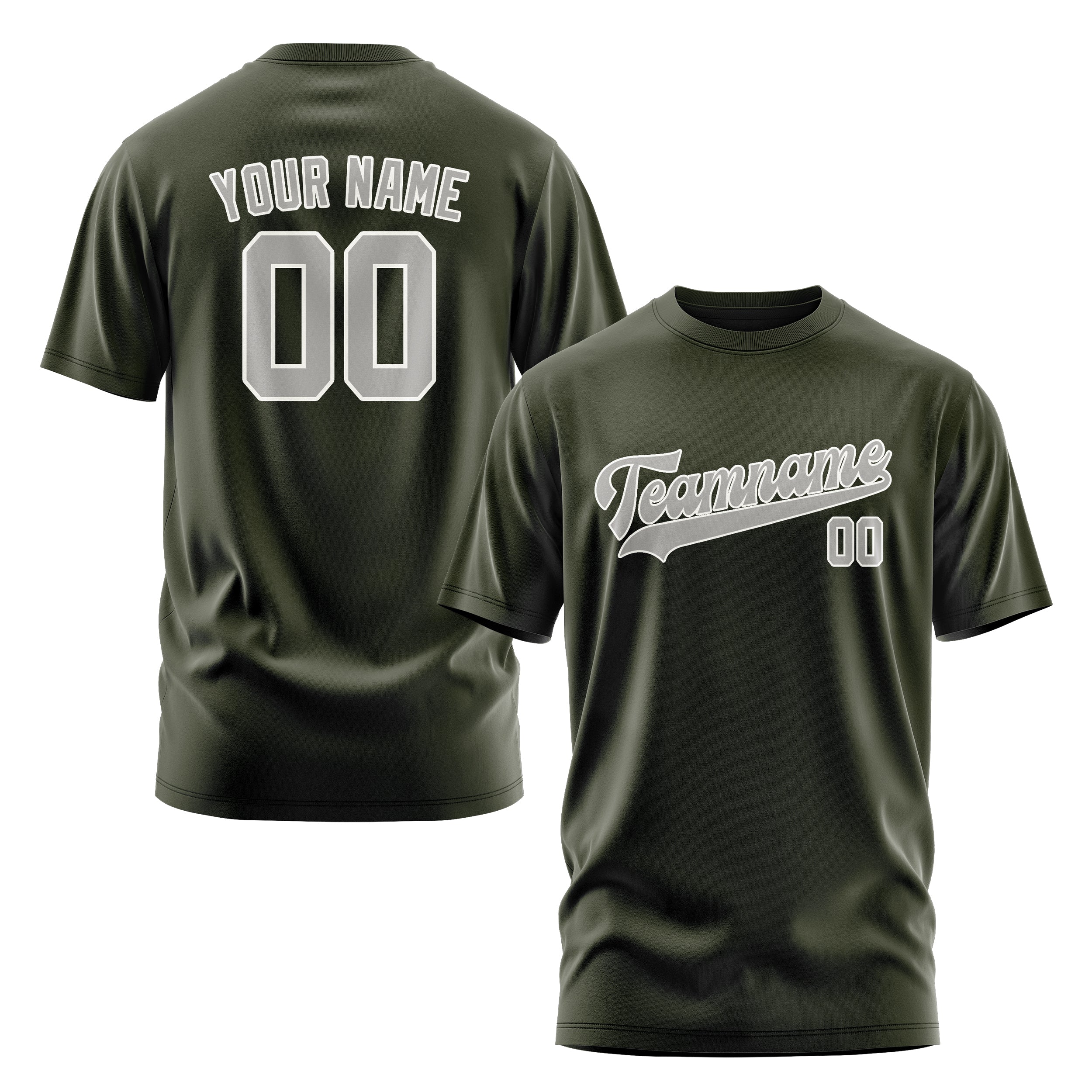 Custom Olive Gray T-Shirt