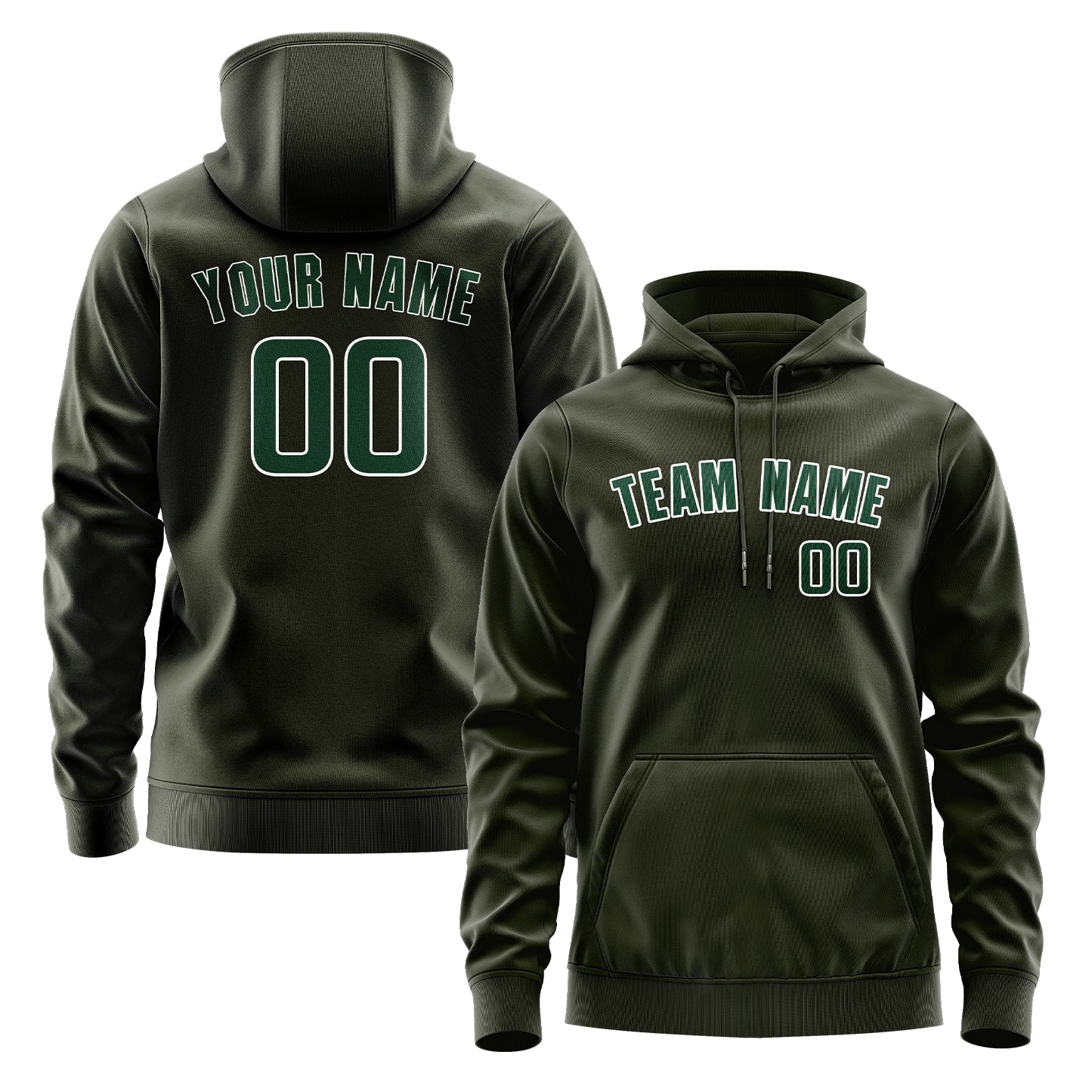 Custom Olive Green Hoodie