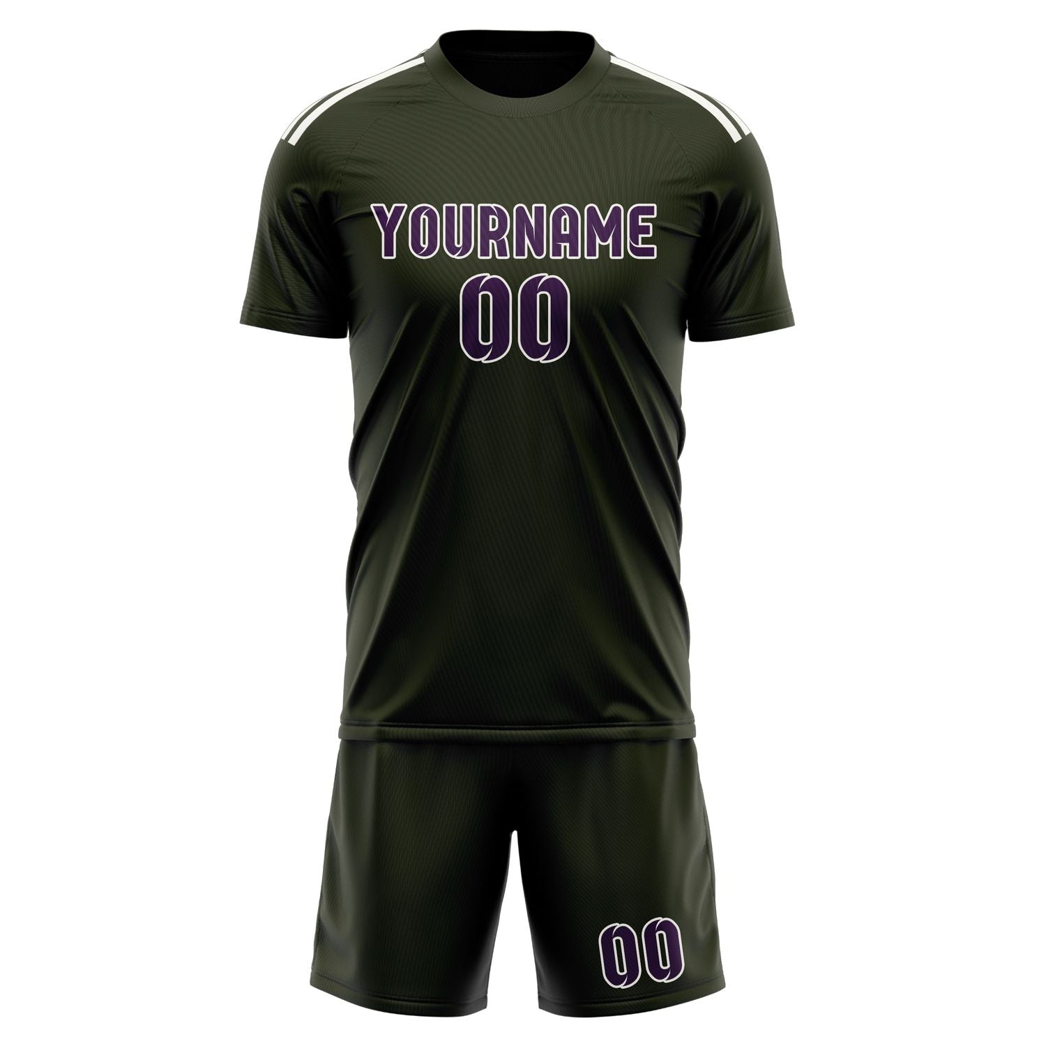Custom Olive Purple Soccer Set