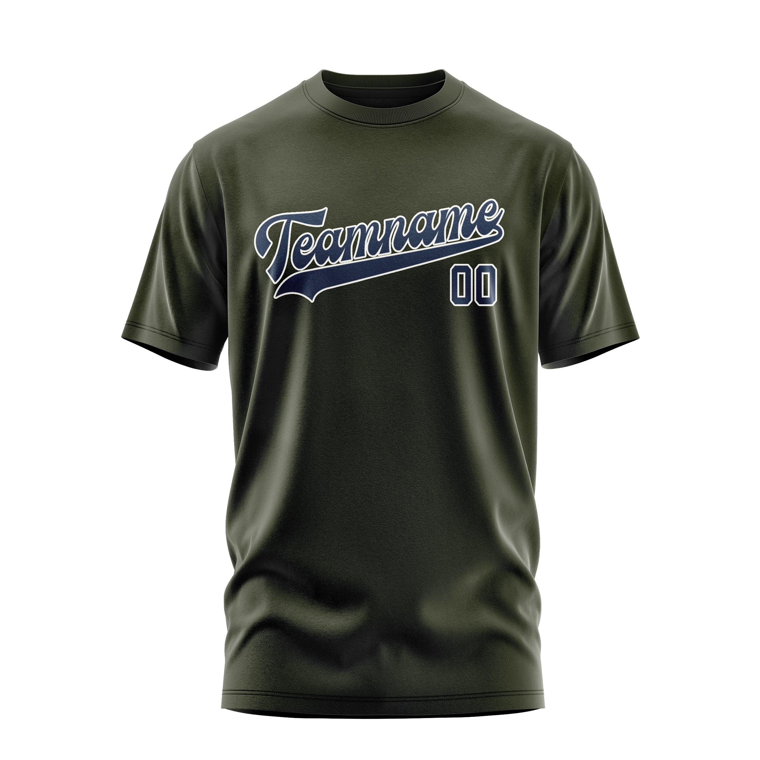 Custom Olive Blue T-Shirt