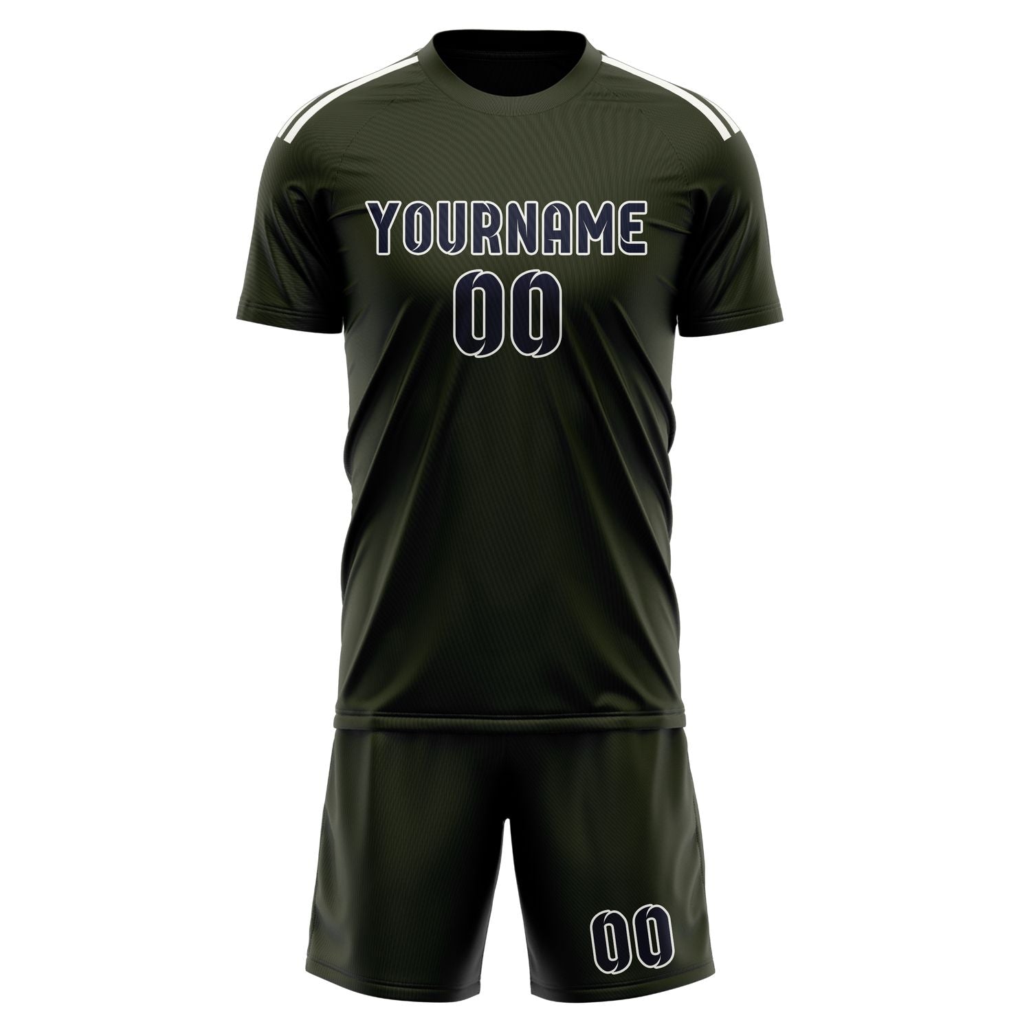 Custom Olive Navy Soccer Set