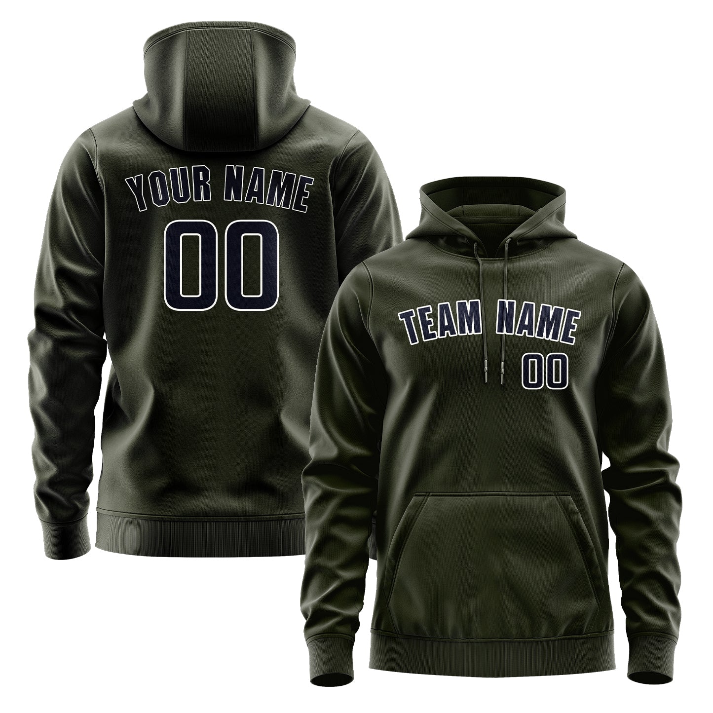 Custom Olive Navy Hoodie