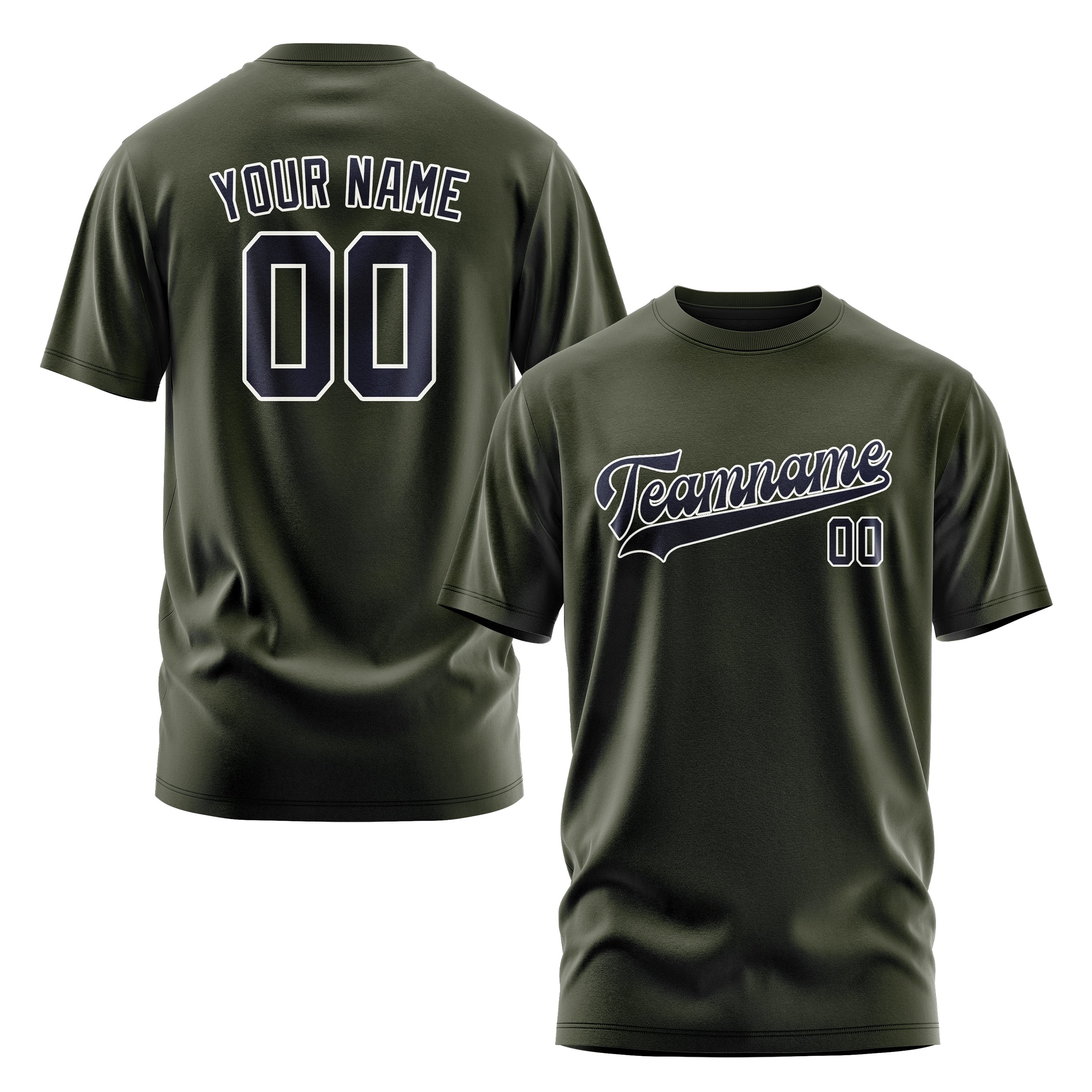 Custom Olive Navy T-Shirt