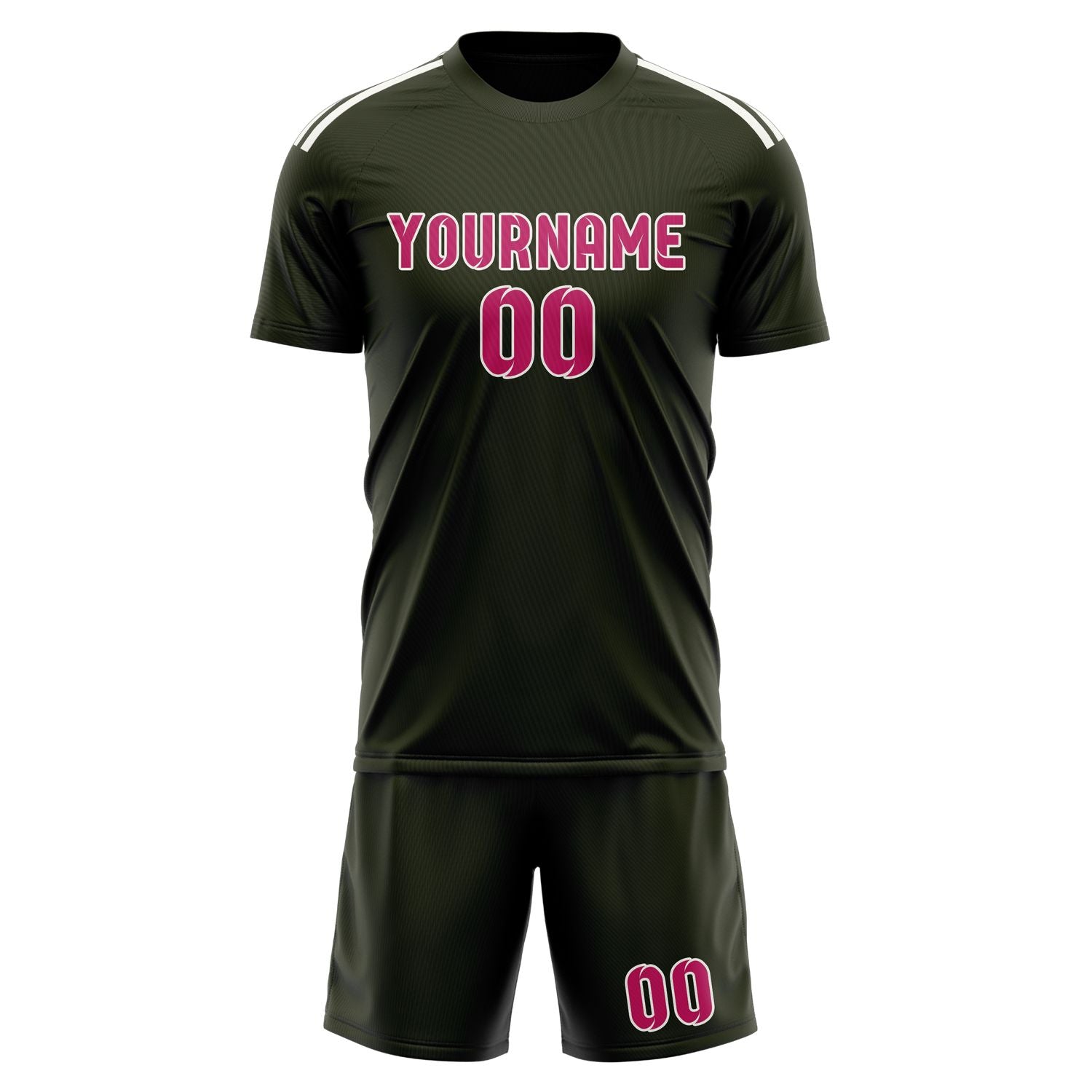 Custom Olive Pink Soccer Set