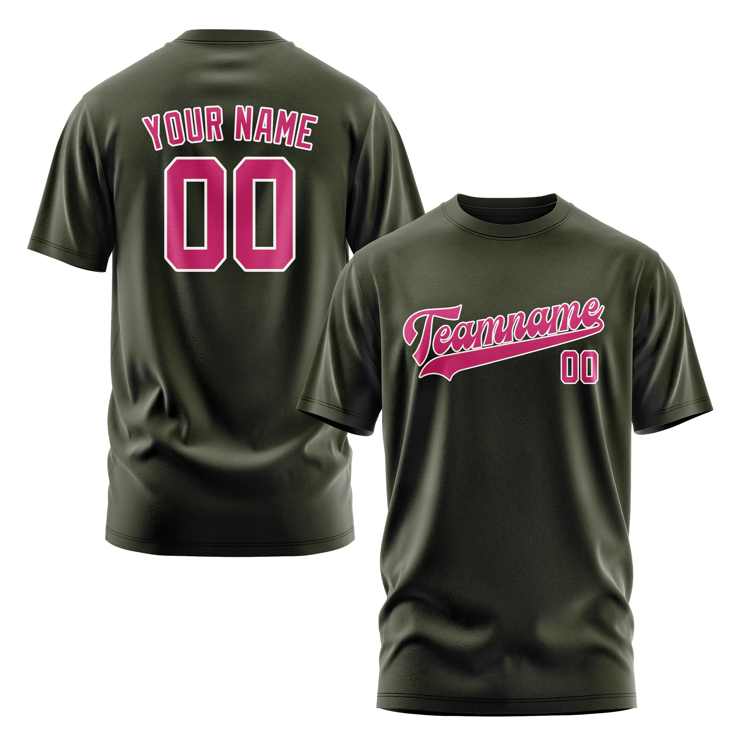 Custom Olive Pink T-Shirt