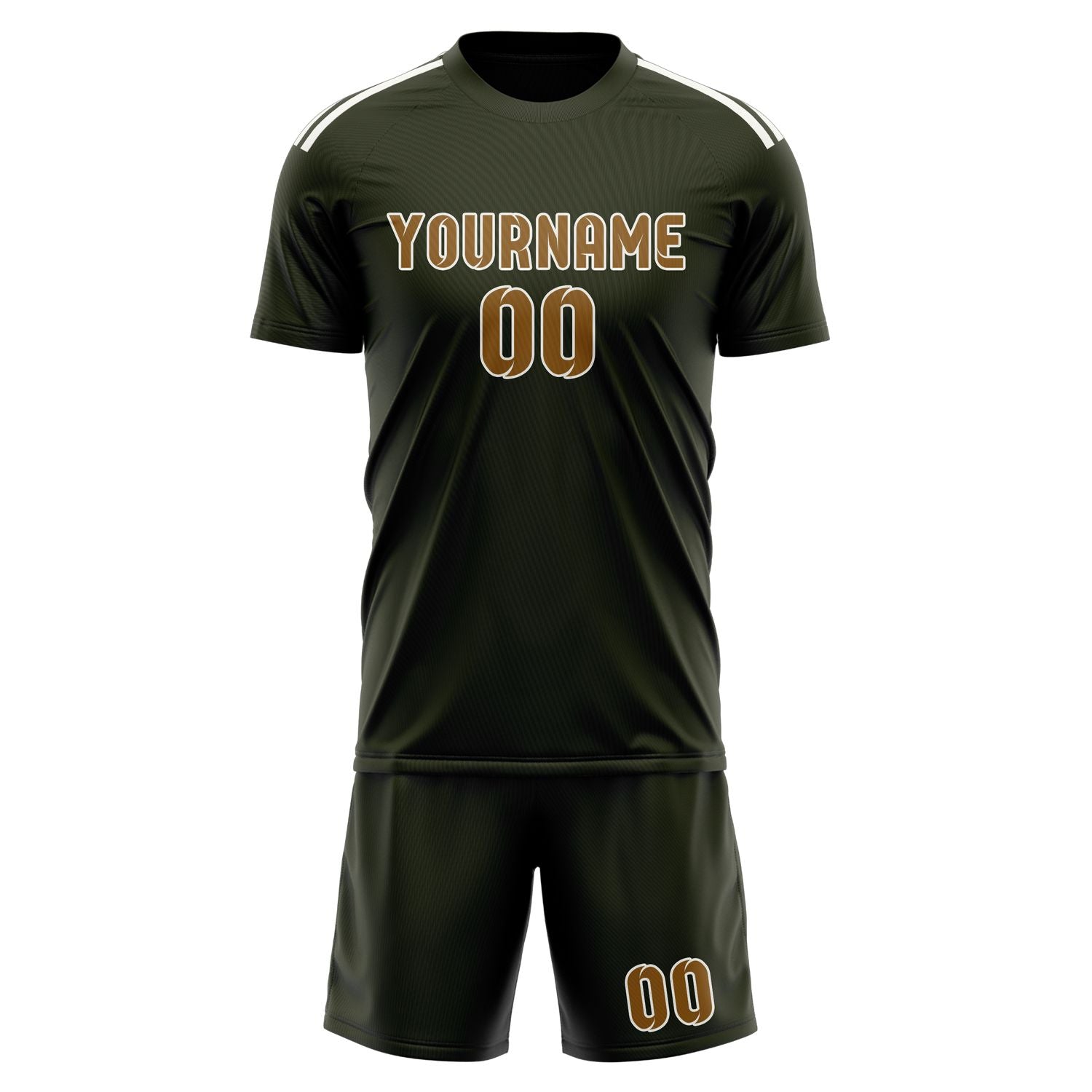 Custom Olive Khaki Soccer Set