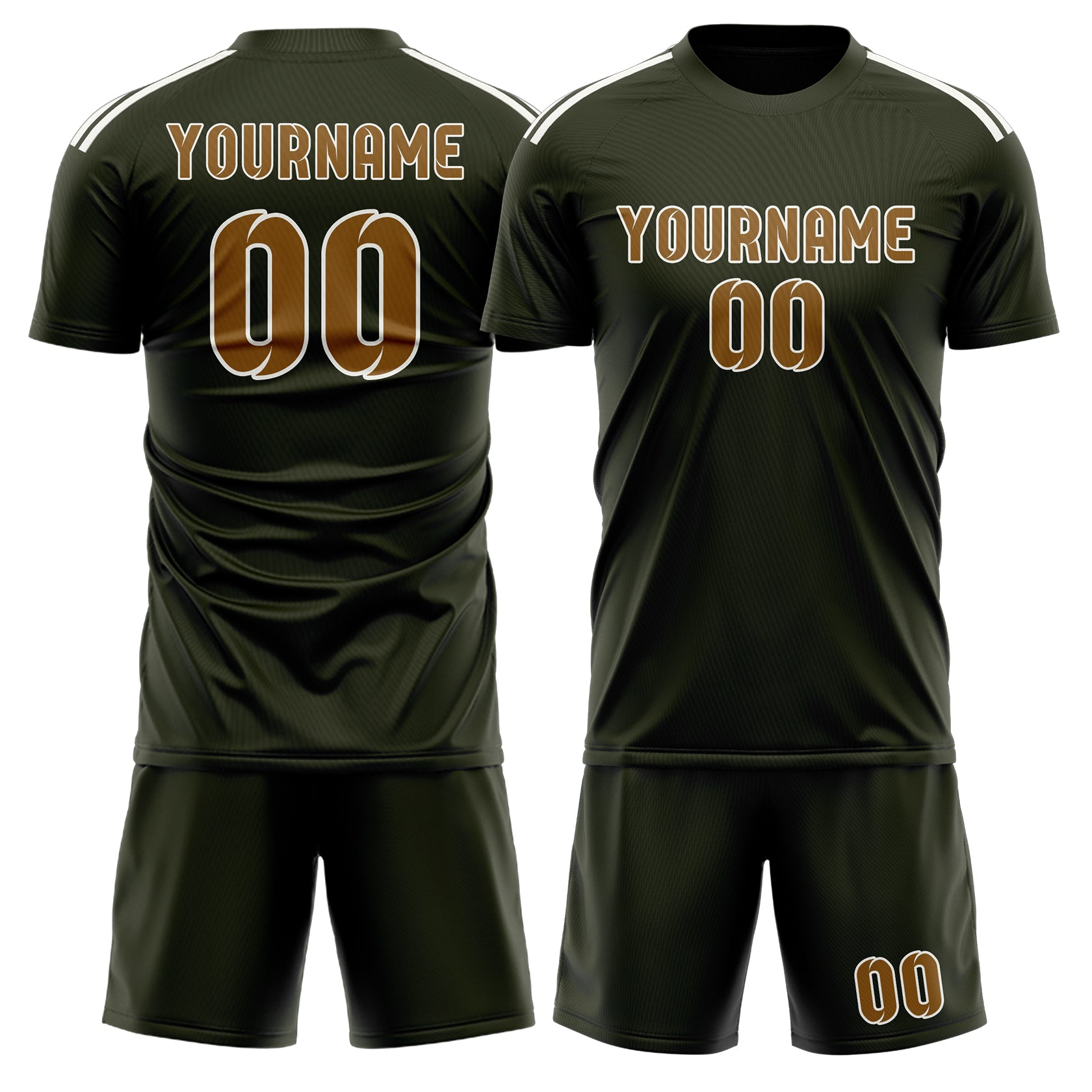 Custom Olive Khaki Soccer Set