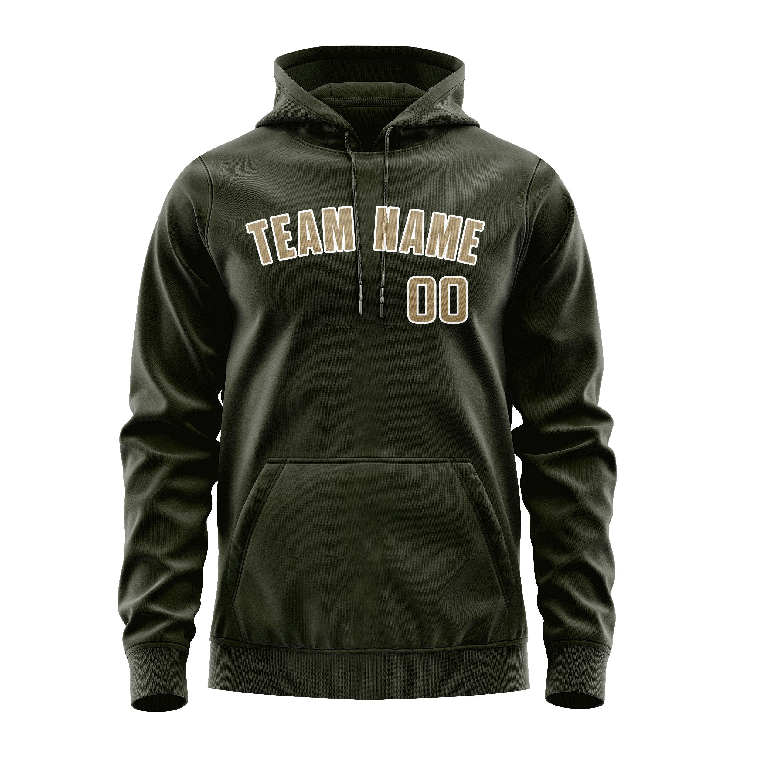 Custom Olive Light Khaki Hoodie