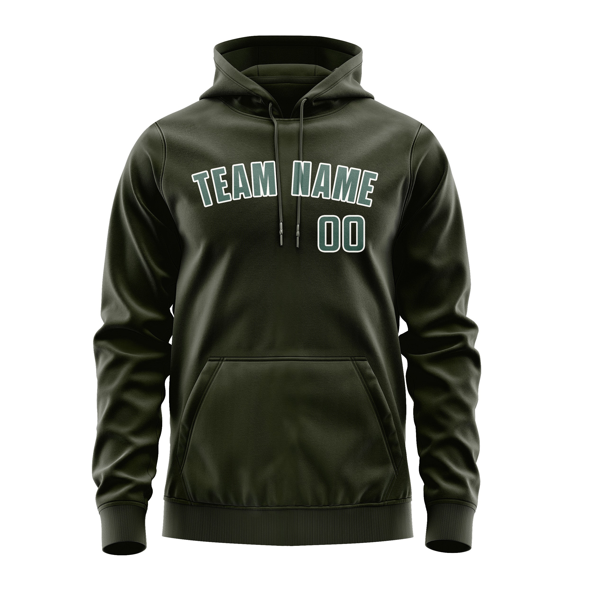 Custom Olive Blue Green Hoodie