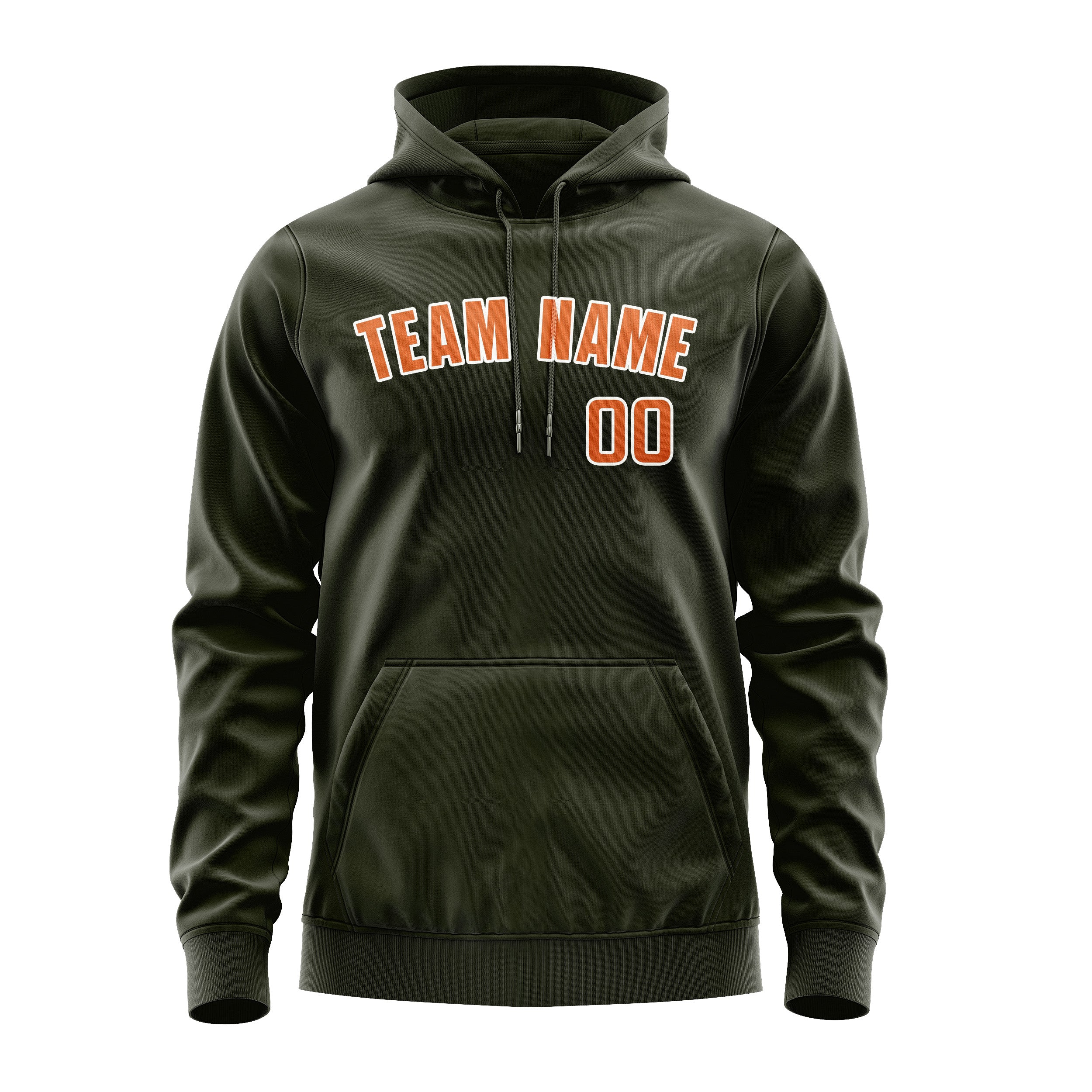Custom Olive Orange Hoodie