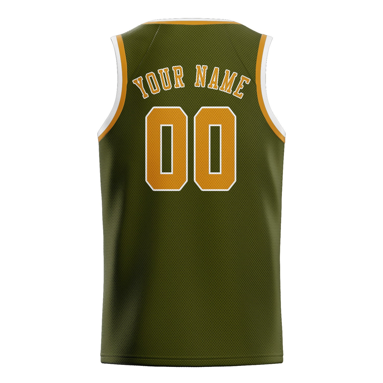 Custom Olive Yellow Basketball Jersey