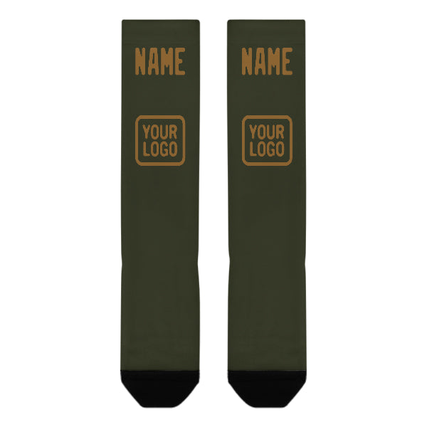 Custom Olive Khaki Knee-High Sock