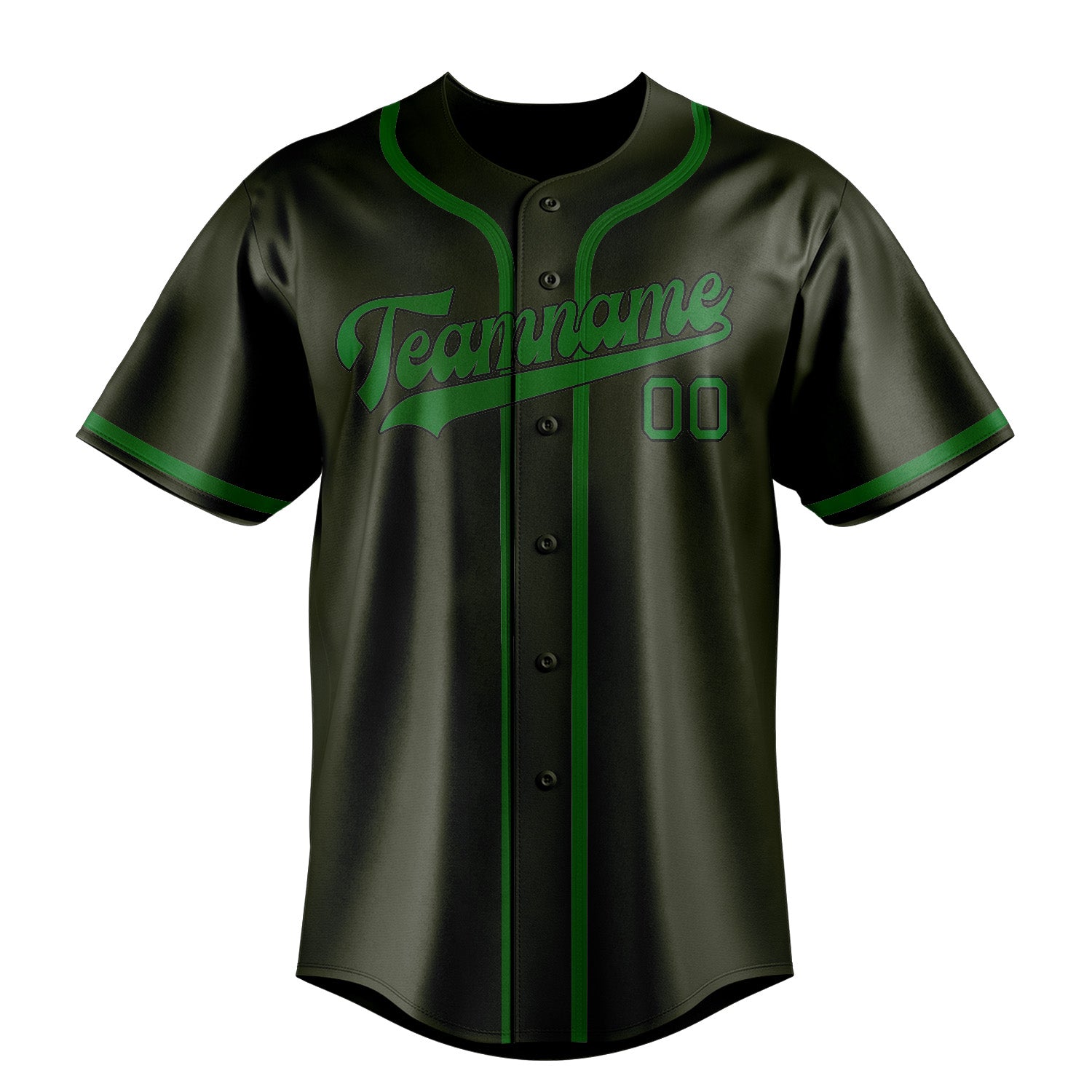 Custom Olive Emerald Green Baseball Jersey