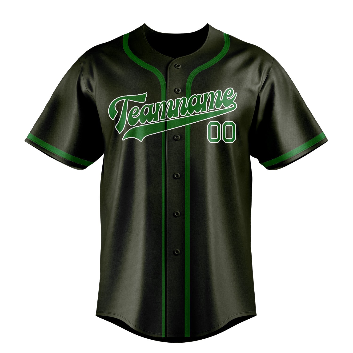 Custom Olive Emerald Green Baseball Jersey
