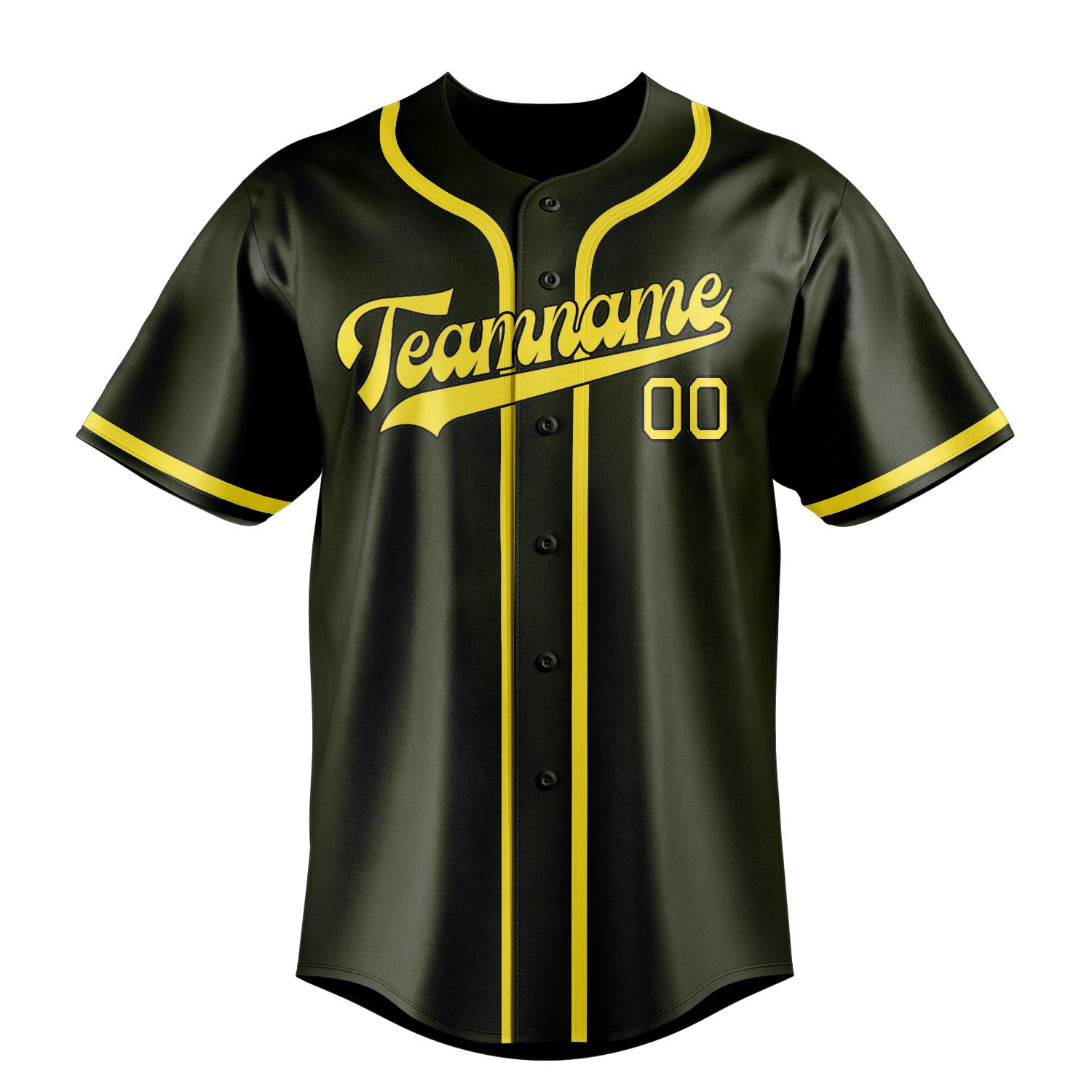 Custom Olive Light Yellow Baseball Jersey