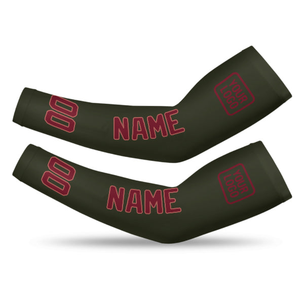 Custom Olive Crimson Red Arm Sleeve