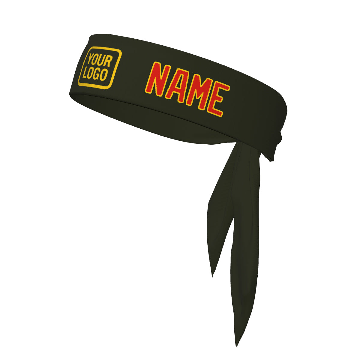 Custom Olive Orange Red Headband