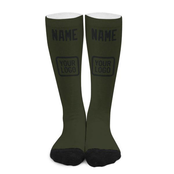 Custom Olive Black Knee-High Sock